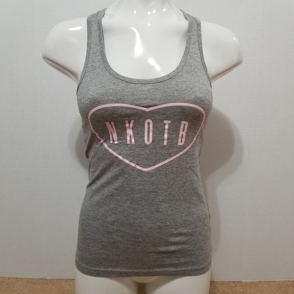 NKOTB shirt Small heart graphic band merch New Kids On The Block sleeveless tank - Picture 1 of 8